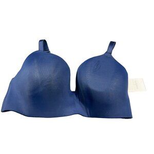 Auden Women's Sz 34DDD Nursing Bra Lightly Lined Wireless 2 Way Straps Blue New